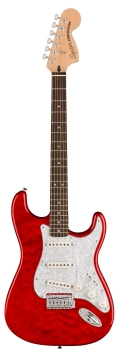Squier by Fender FSR Affinity Strat – Crimson Red Transparent