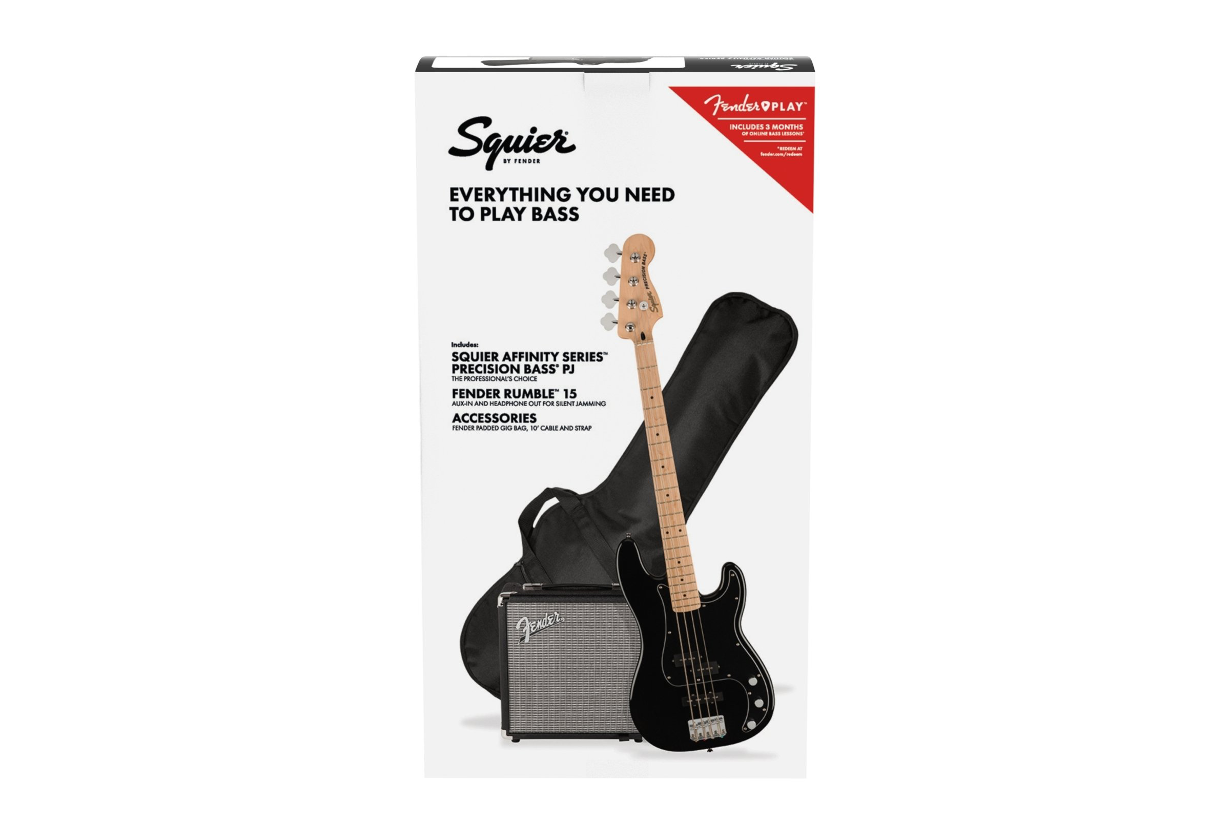 Squier by Fender Affinity Precision Bass Pack – Black