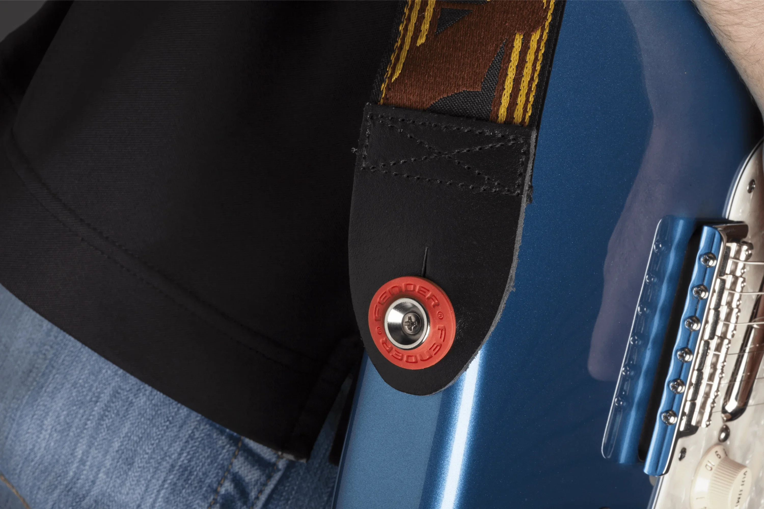 Fender Strap Blocks - Red and Black