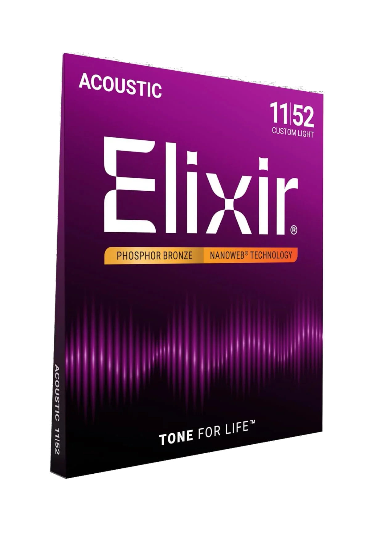 Elixir 16027 Nanoweb Custom Light Phosphor Bronze