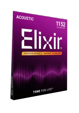 Elixir 16027 Nanoweb Custom Light Phosphor Bronze