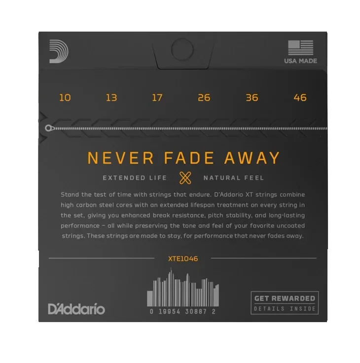 D'Addario Regular Light Coated Electric Guitar Strings XT