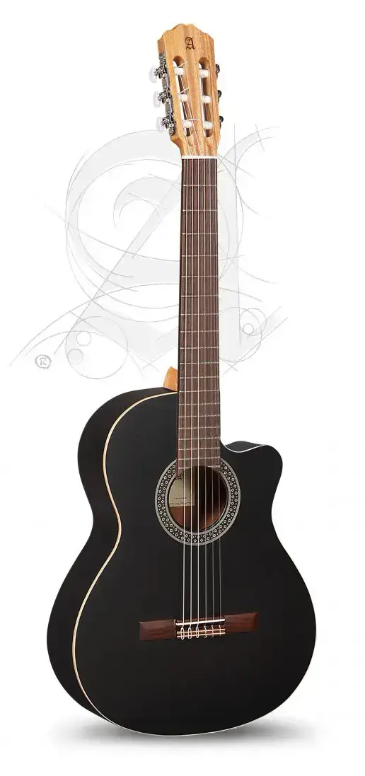 Alhambra Black Satin Cutaway EZ