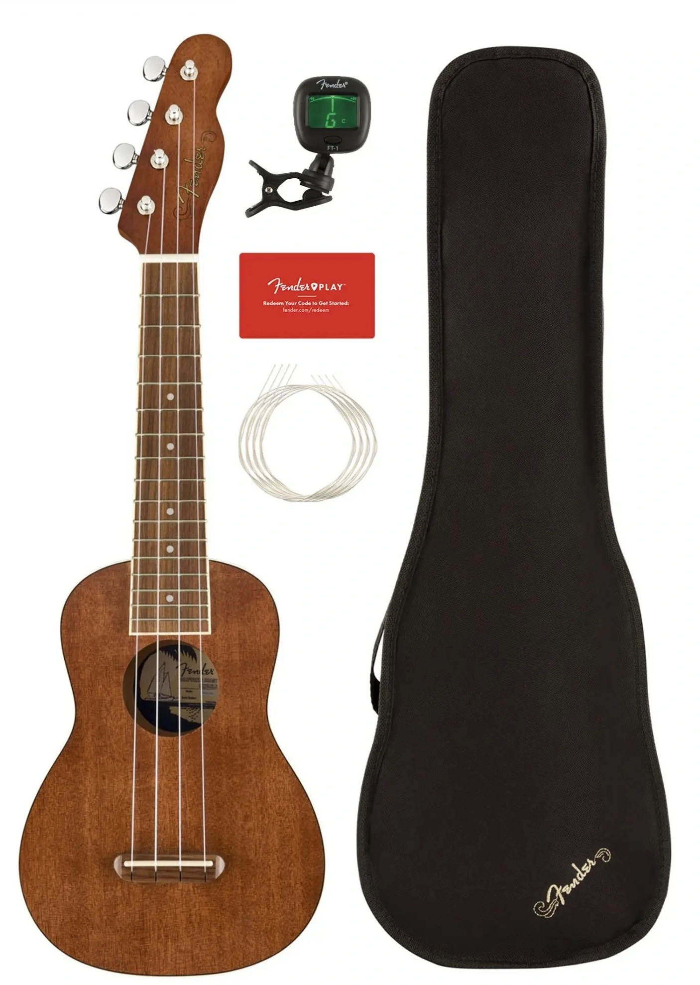 Fender Seaside Soprano Ukulele Pack