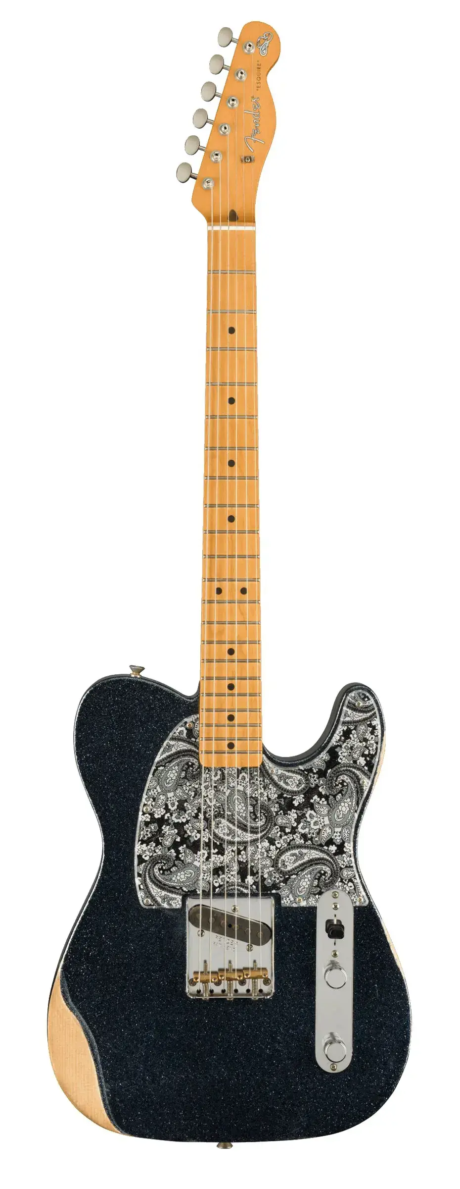Fender Brad Paisley Signature Road Worn Esquire - Black Sparkle