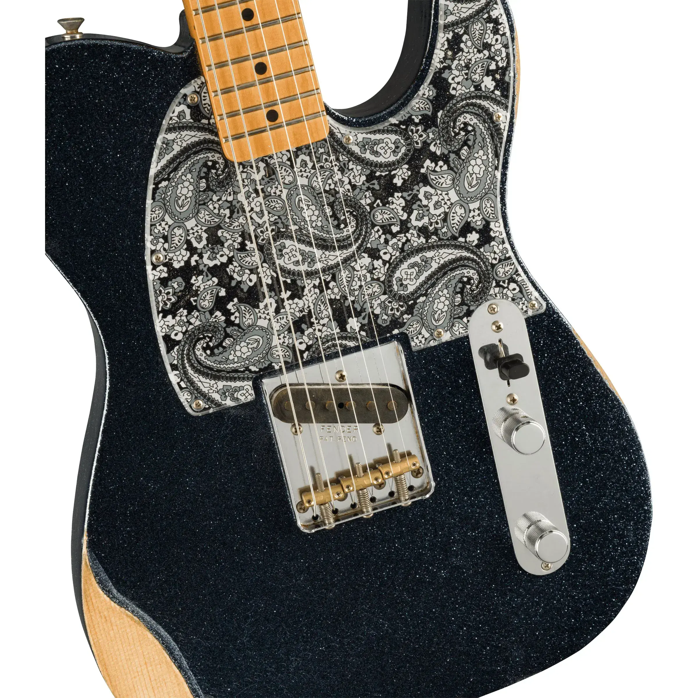 Fender Brad Paisley Signature Road Worn Esquire - Black Sparkle