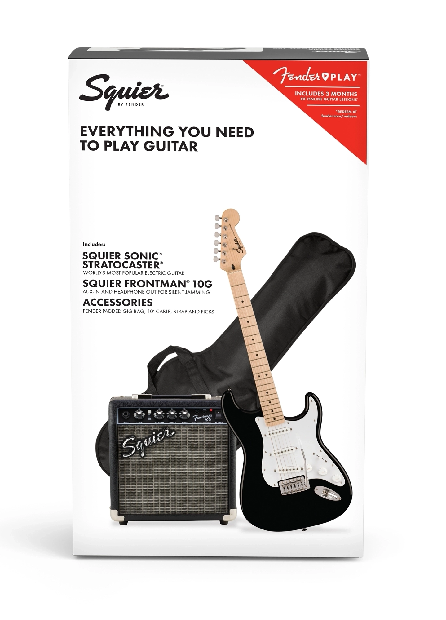 Squier by Fender Sonic Strat Series Pack - Black