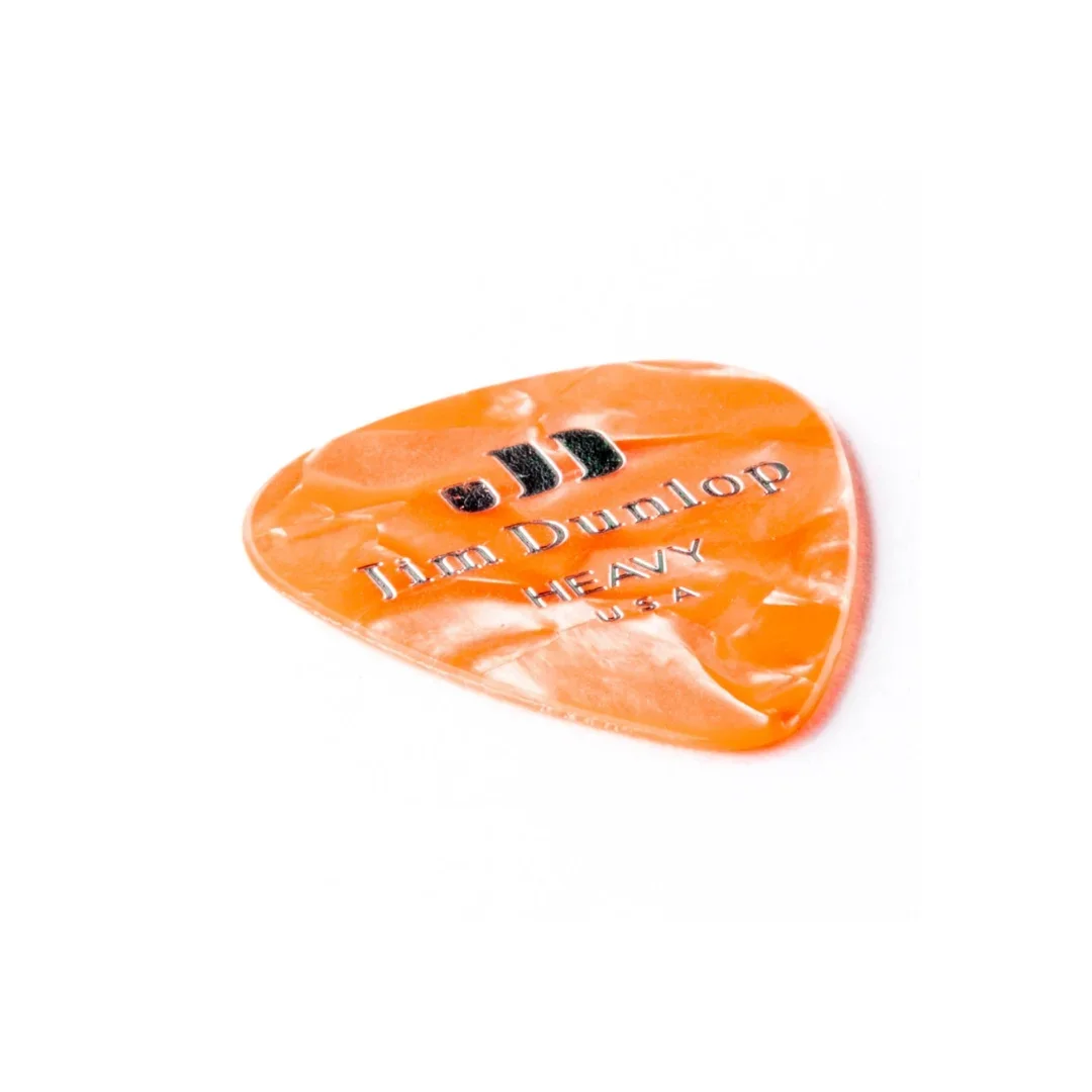 Dunlop Celluloid Orange Pearloid Pick Heavy