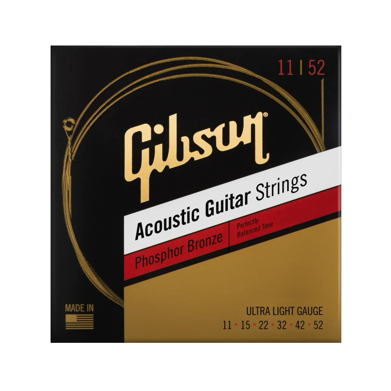 Gibson Acoustic Guitar Strings SAG-PB11 Phosphor Bronze