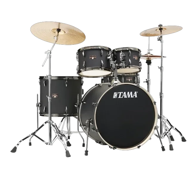 Tama Imperialstar 5 Piece Drum Set - Blacked Out Black