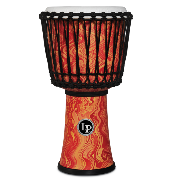 Latin Percussion Circle Djembe 10'' Orange Marble