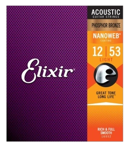 Elixir 16052 Phosphor Bronze Nanoweb Light