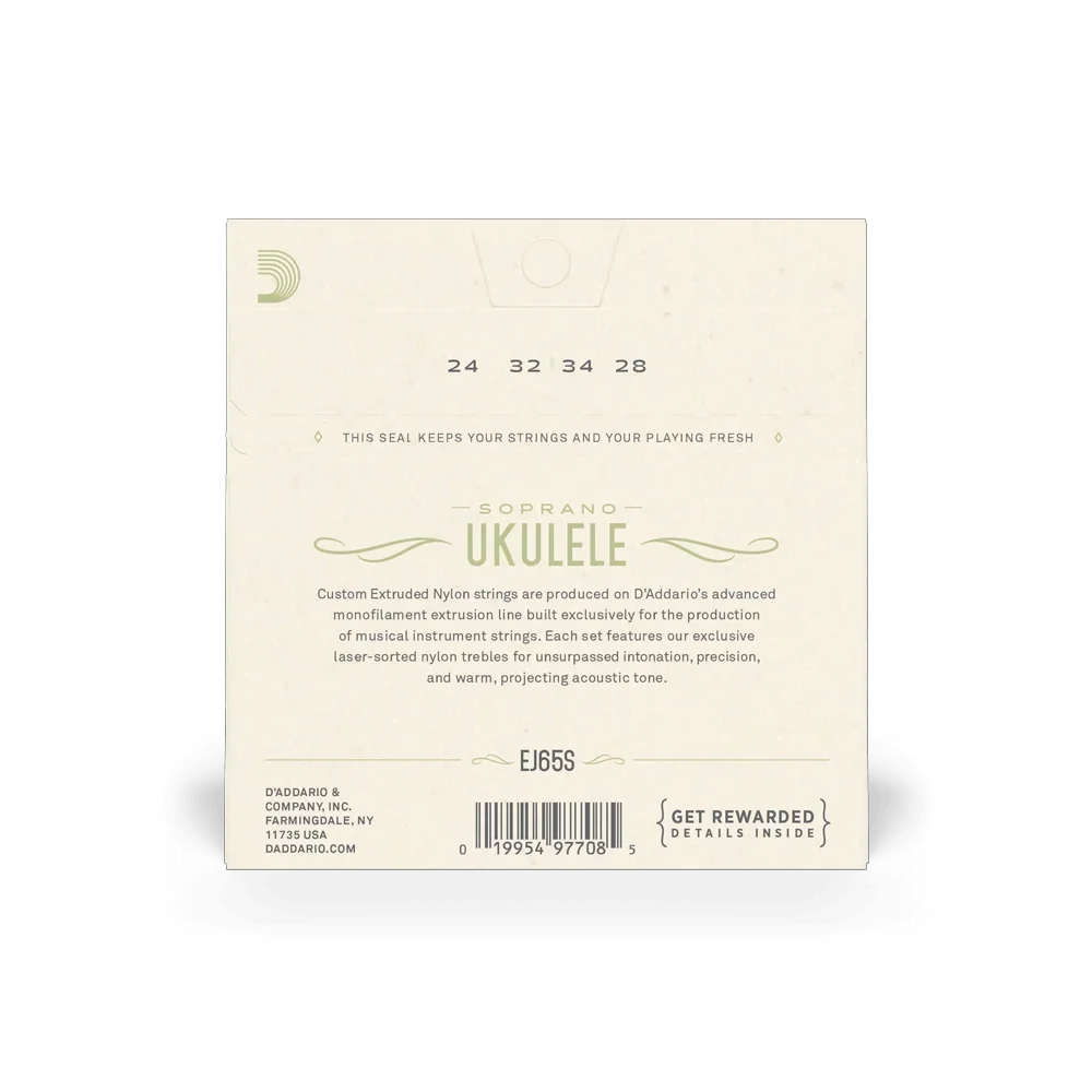 D'Addario Soprano Ukulele Set EJ65S