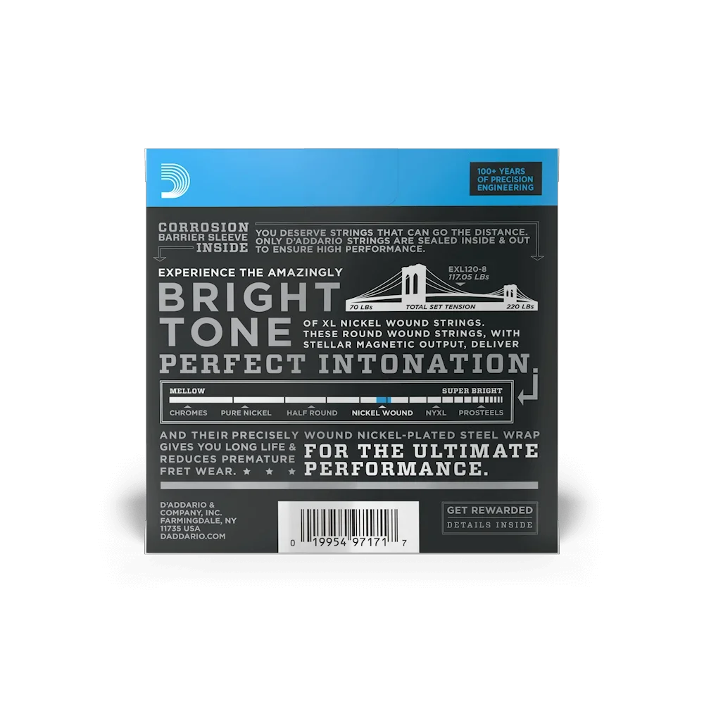 D'Addario EXL120-8 Nickel Super Light