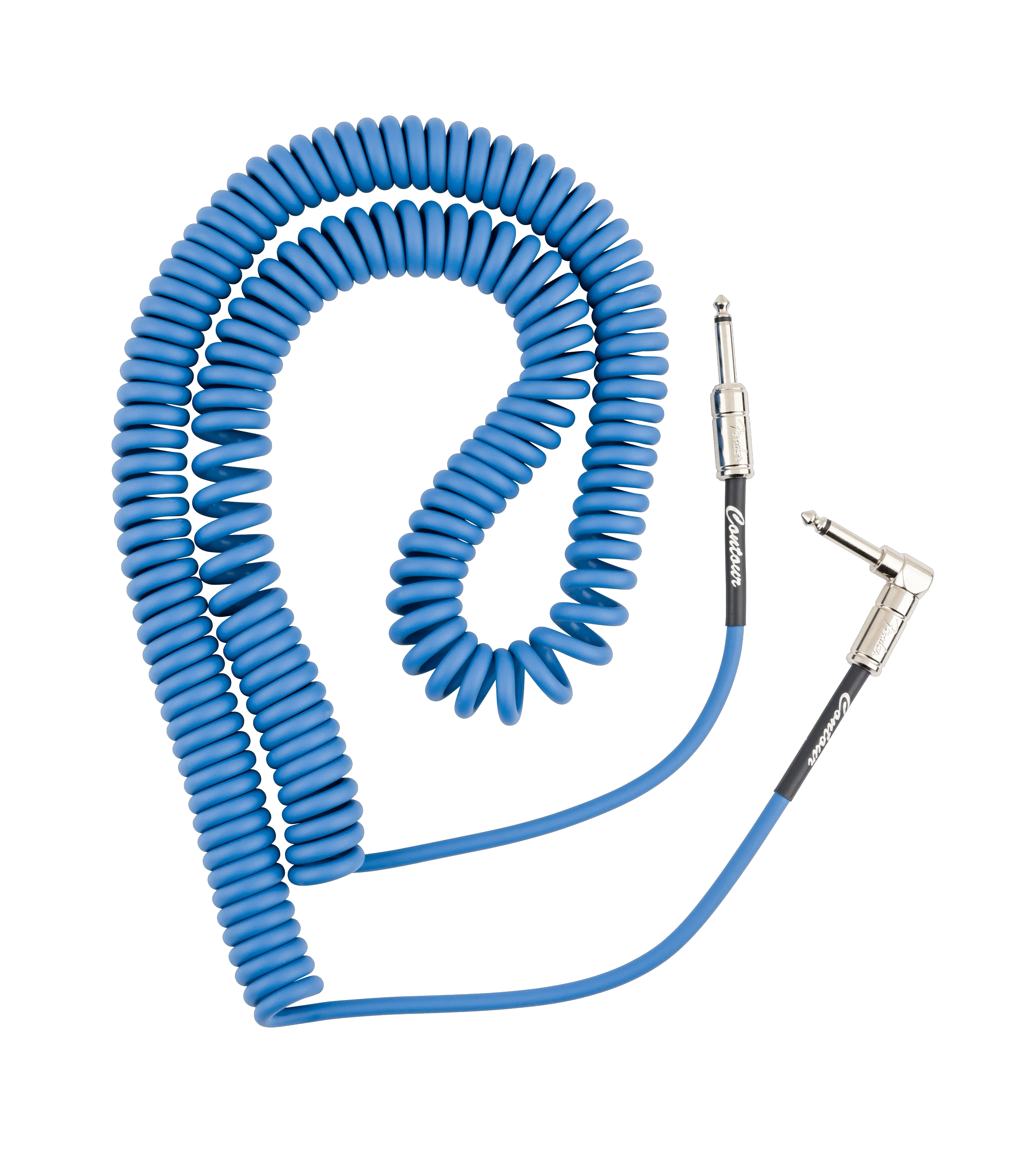 Fender Contour Series Coil Instrument Cables - Lake Placid Blue