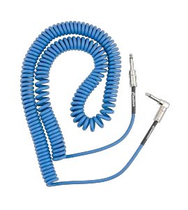 Fender Contour Series Coil Instrument Cables - Lake Placid Blue