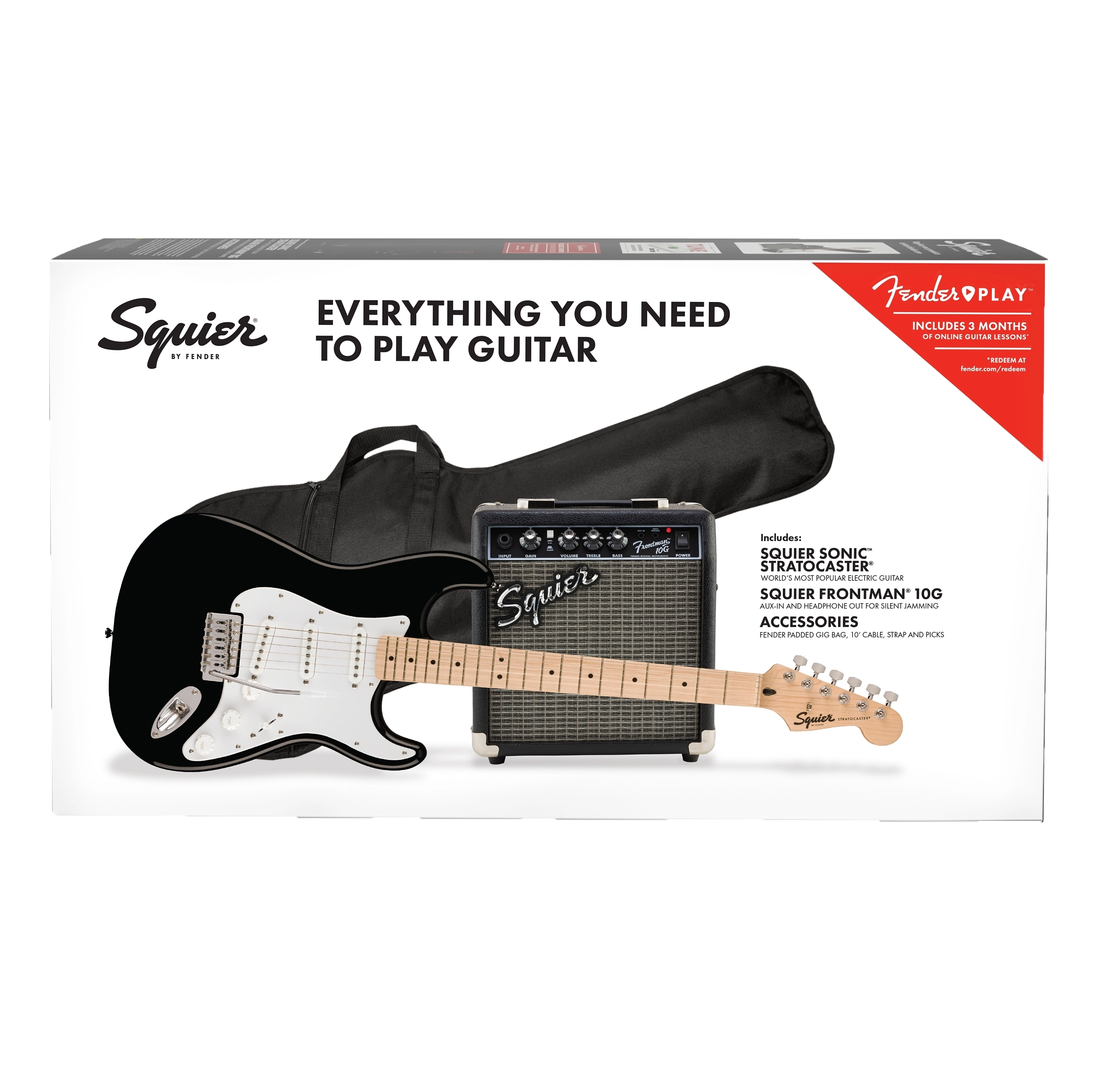 Squier by Fender Sonic Strat Series Pack - Black