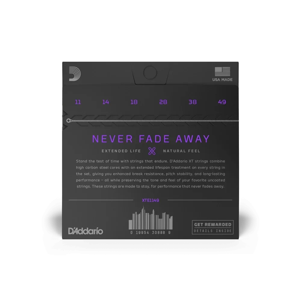 D'Addario Medium Coated Electric Guitar Strings XT