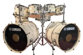 Yamaha Stage Custom 9 Piece Double Bass Kit - Classic White
