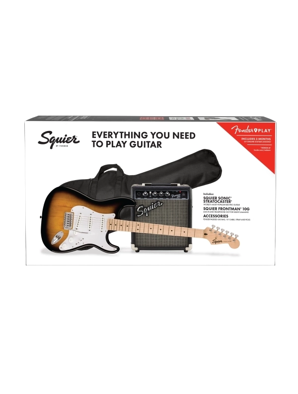 Squier by Fender Sonic Strat Series Pack – 2 Color Sunburst